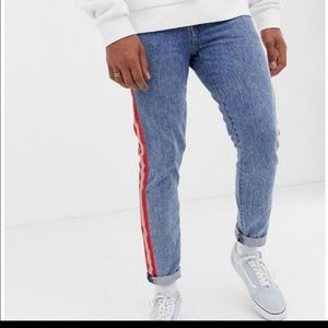 LEVI'S 512 JEANS WITH REFLECTIVE STRIPES, SIZE 40